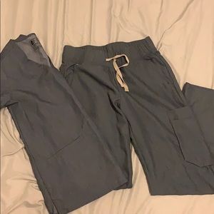 FIGS Heather Denim XS Set